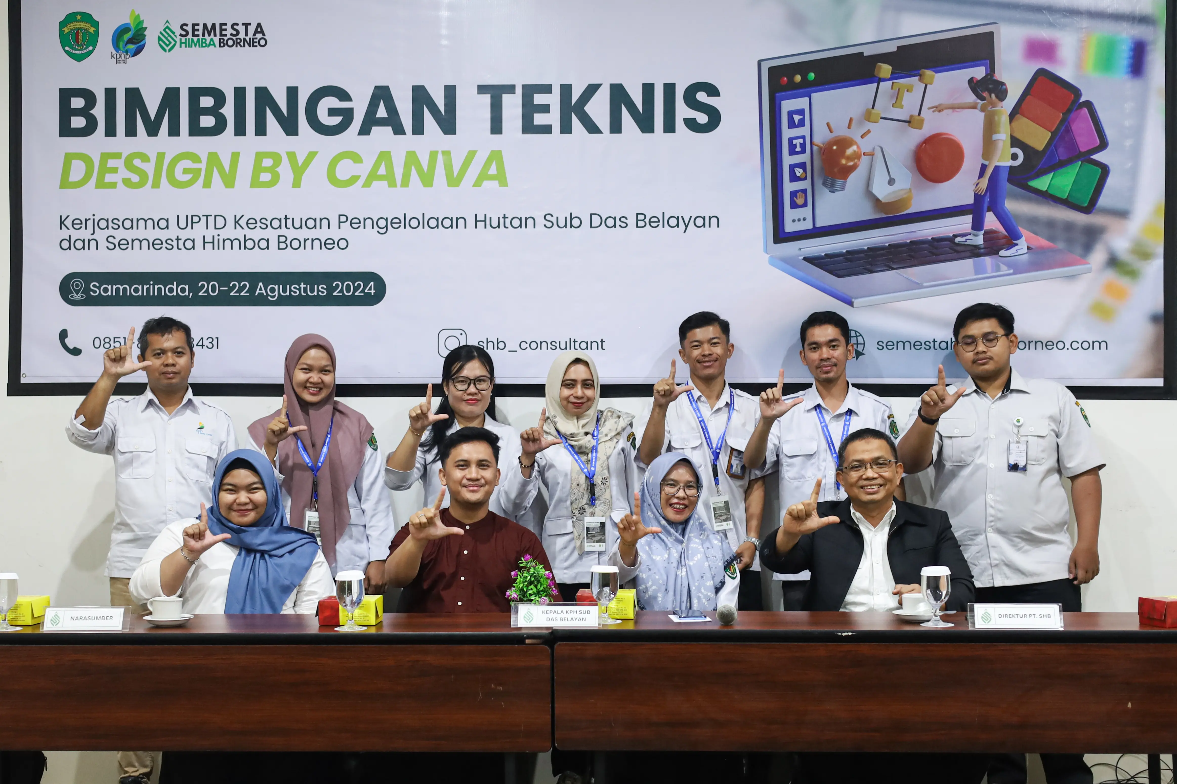 Bimbingan Teknis Design by Canva kerjasama dengan Dinas Kehutanan Provinsi Kaltim UPTD KPHP Sub DAS Belayan
