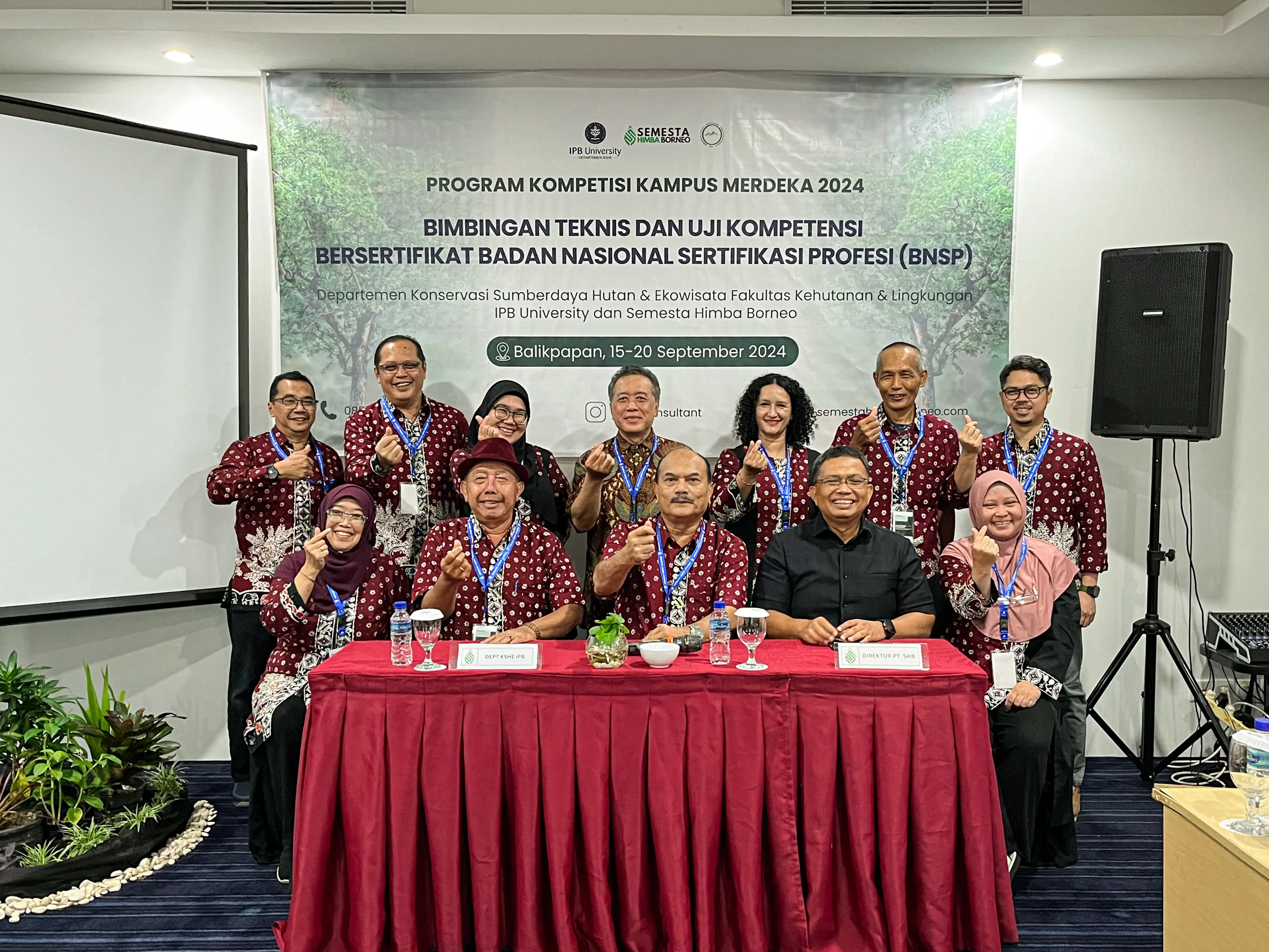 Bimbingan Teknis dan Uji Kompetensi Bersertifikasi BNSP kerjasama  dengan Departemen KSHE, Fakultas Kehutanan dan Lingkungan, IPB University