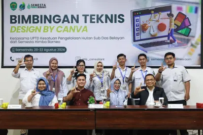 Bimbingan Teknis Design by Canva kerjasama dengan Dinas Kehutanan Provinsi Kaltim UPTD KPHP Sub DAS Belayan