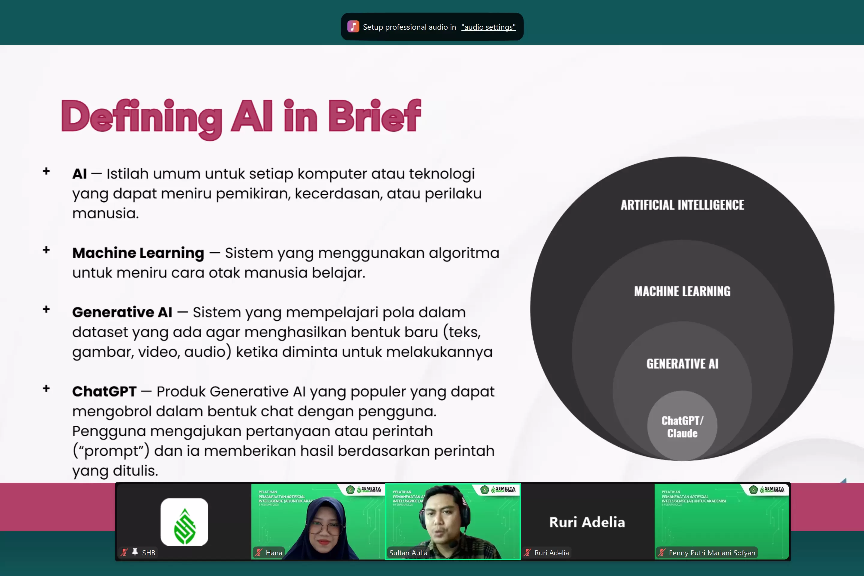 Webinar Pemanfaatan Artificial Intelligence (AI) untuk Akademisi